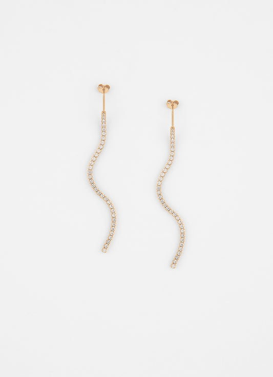 Boucles d'oreilles RIVER - Plaqué or