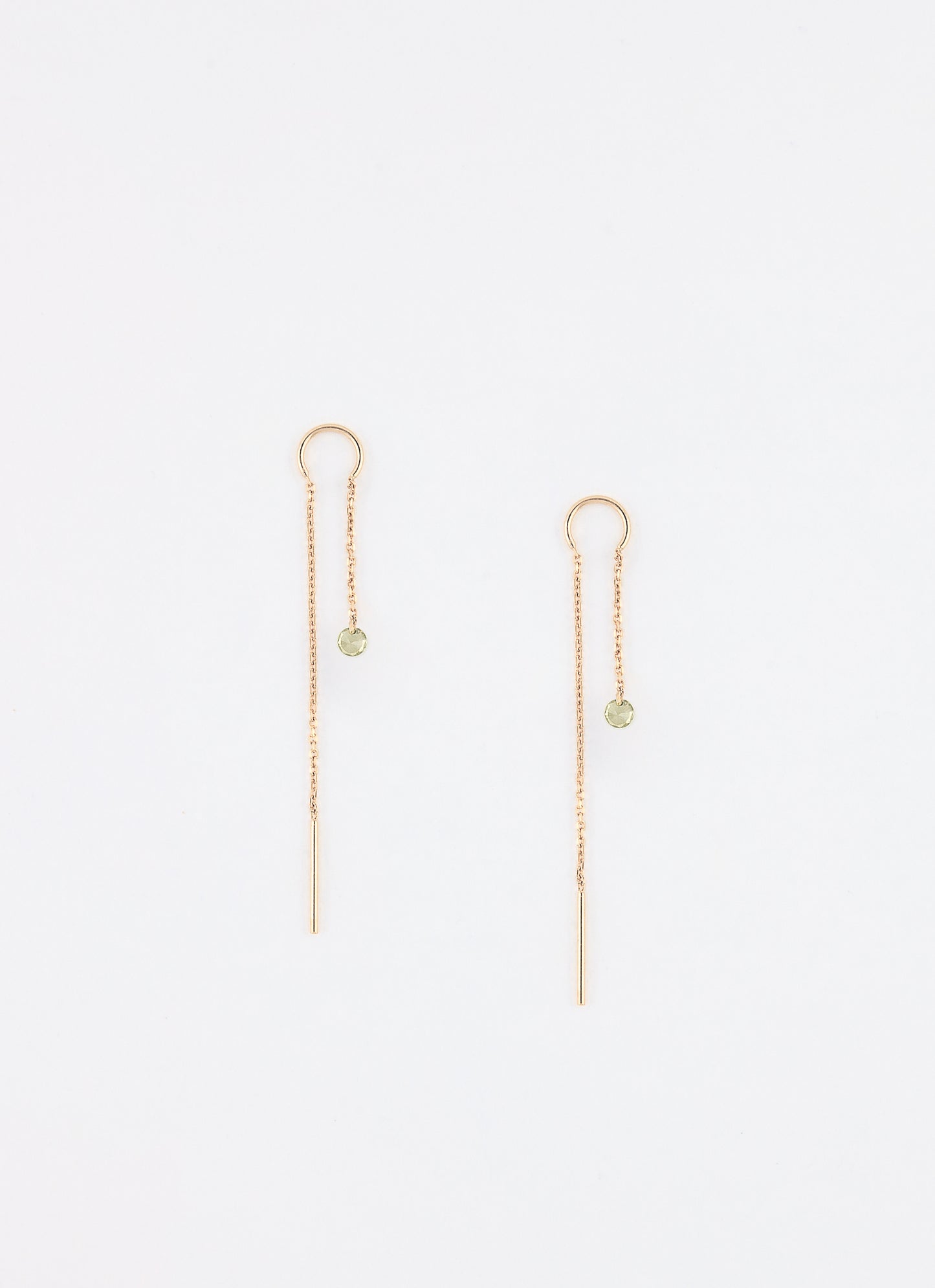 Boucles d'oreilles zircon 3mm AQUA - Plaqué or