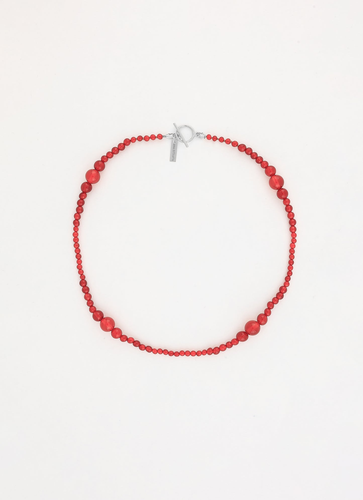 Collier perlé SWELL - Cornaline rouge - Argent 925