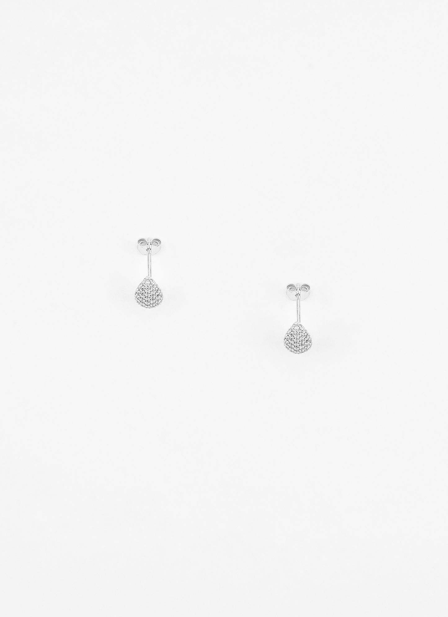 Boucles d’oreilles DEWY zircon argent 925 – vue produit de haut
