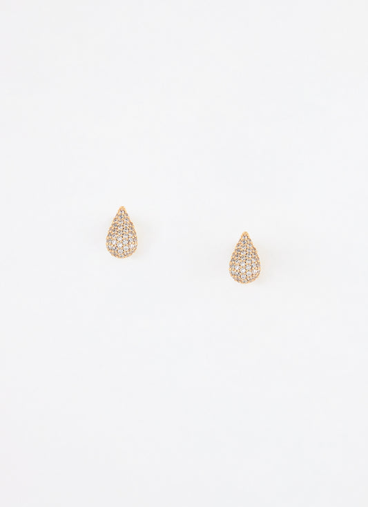 Boucles d’oreilles DEWY zircon plaqué or 18 carats – vue produit