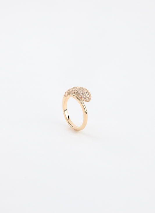 Bague DEWY plaqué or 18 carats – vue produit
