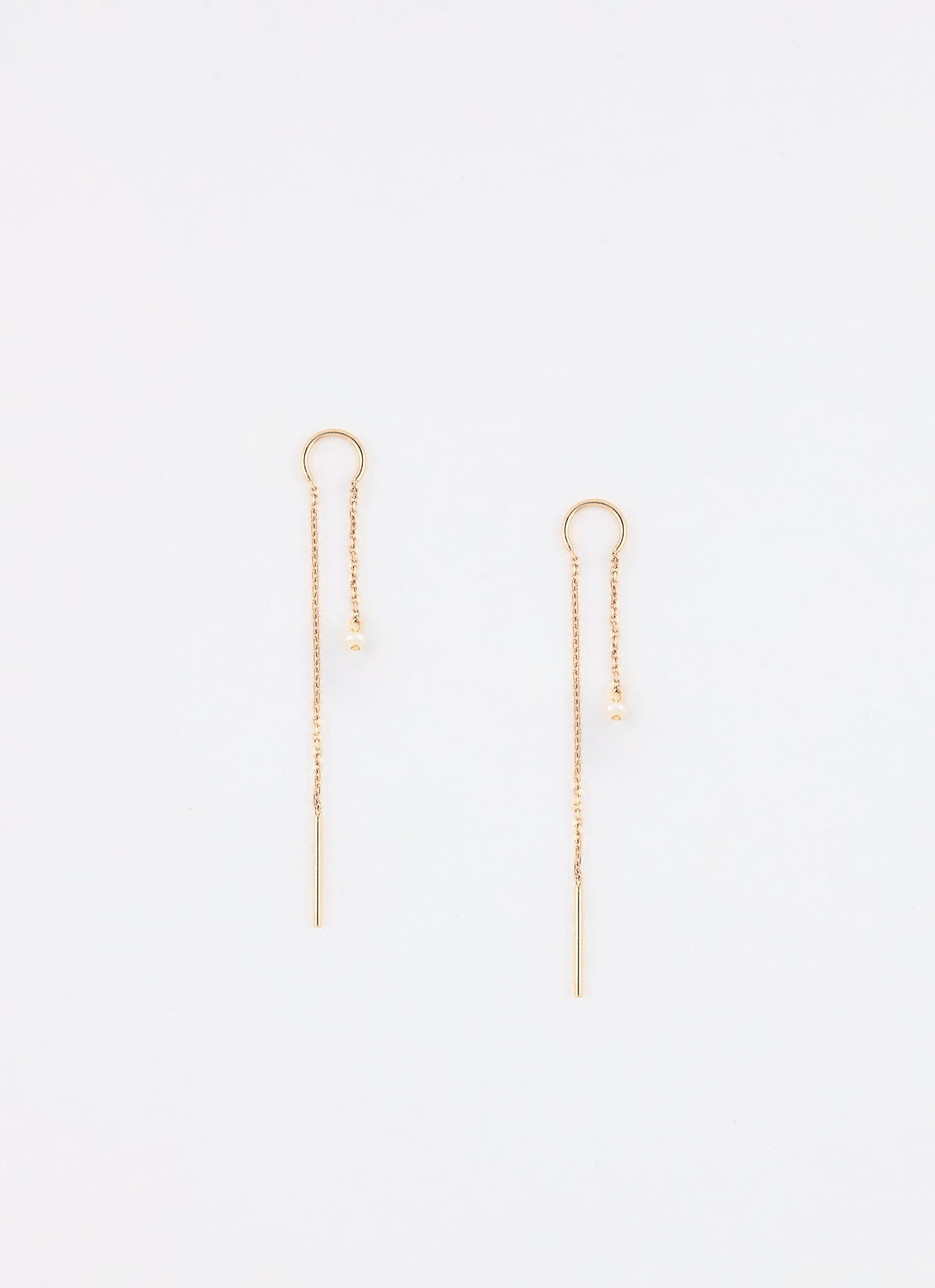 Boucles d'oreilles IVORY - Blanc - Plaqué or