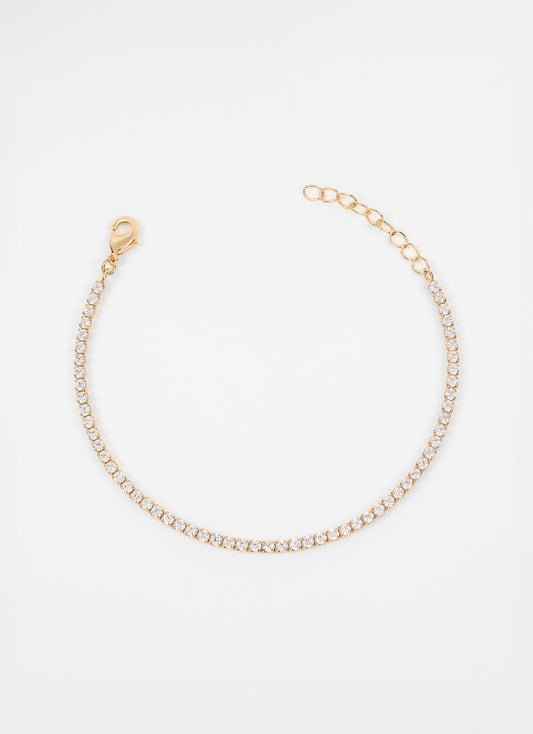 Bracelet 1 rang RIVER - Plaqué or