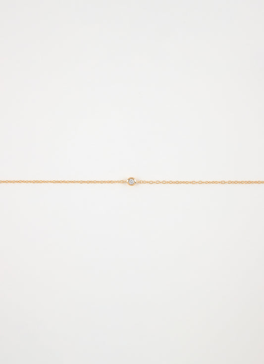 Bracelet solitaire ESMÉE - Plaqué or