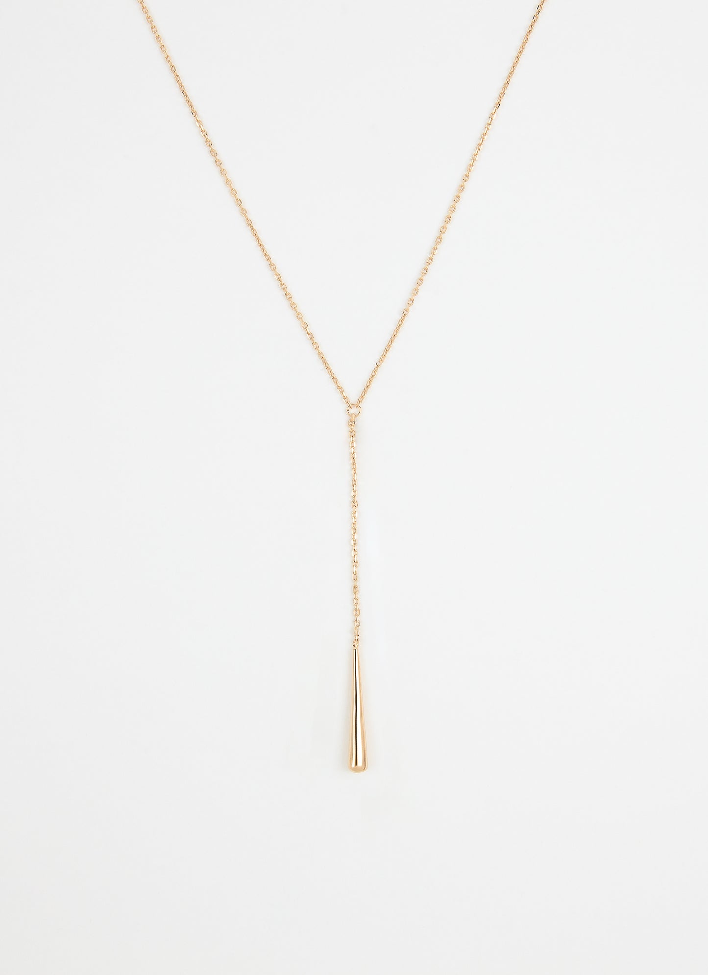 Collier pendant DROP plaqué or 18 carats – vue face