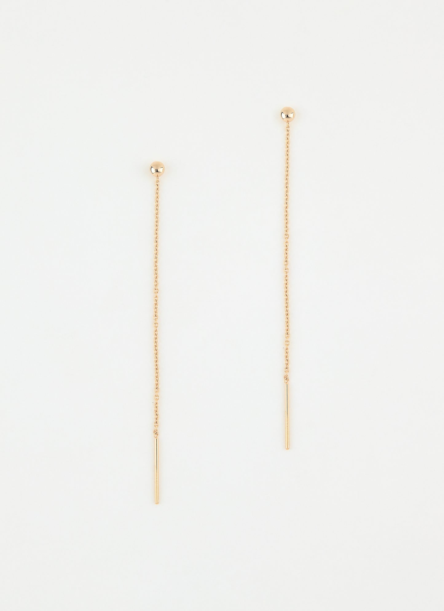 Boucles d'oreilles longues MOON - Plaqué or