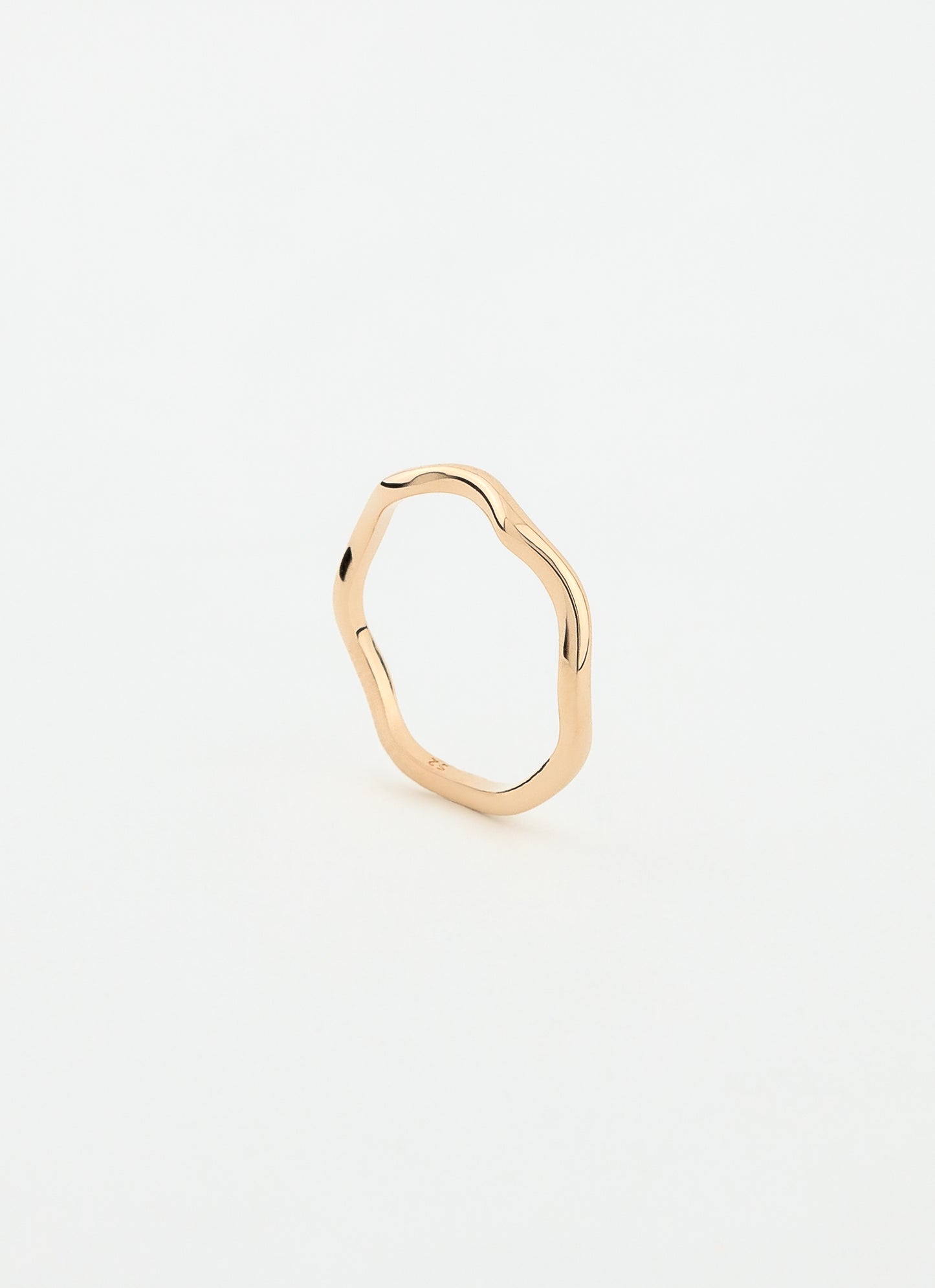 Bague Coral ONDE plaqué or 18 carats – vue produit