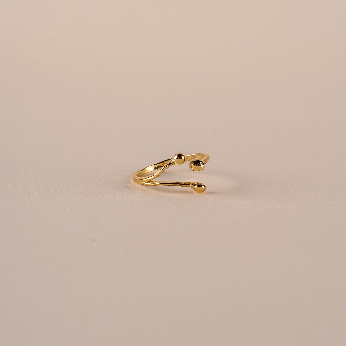 Bague ajustable UTOPIA - Plaqué or