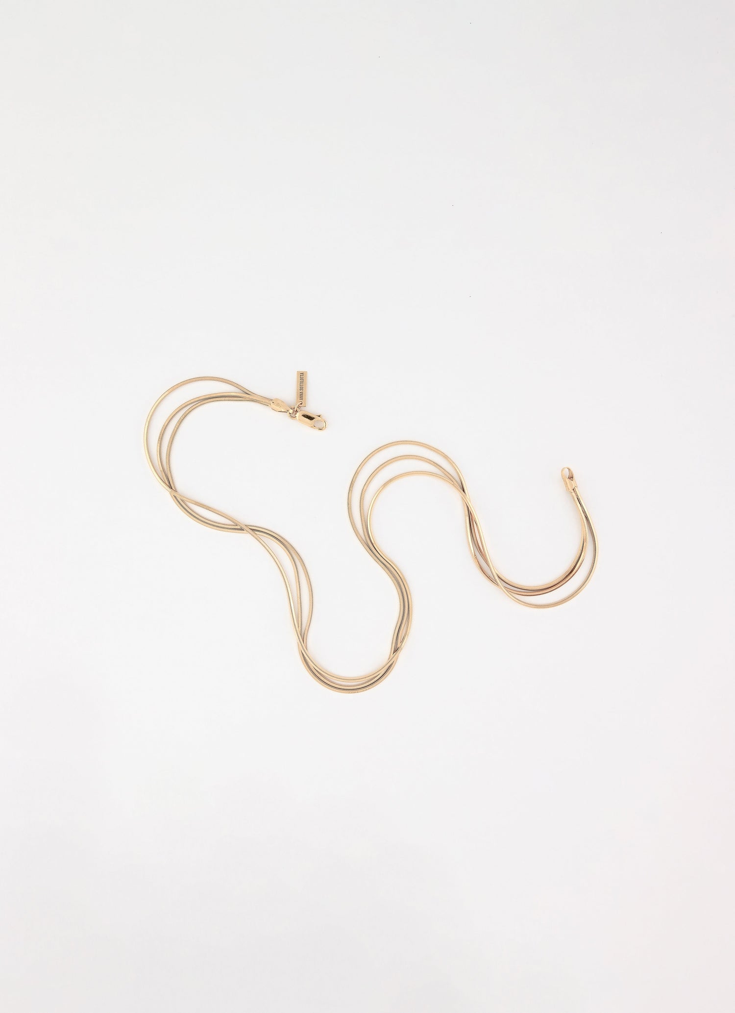 Collier pluriel RIPPLE en plaqué or 18 carats Bijoux en argent 925 recyclé - ANNA SOTTILOTTA