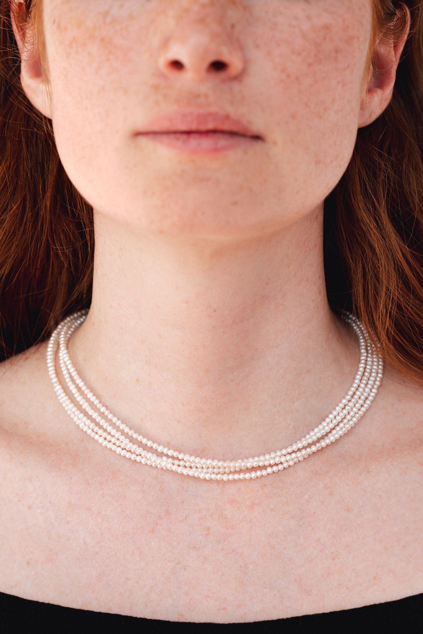 Collier perlé quatre rangs IVORY - Argent 925