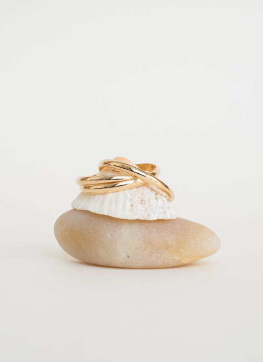 Bague Triolet ELLIE - Plaqué or