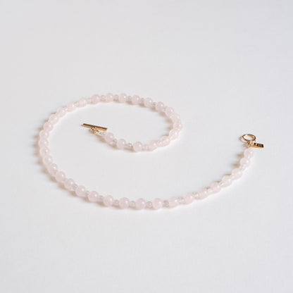 Collier perlé SWELL II - Quartz rose