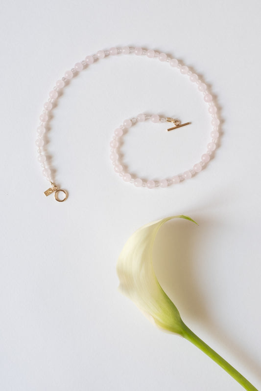 Collier perlé SWELL II - Quartz rose