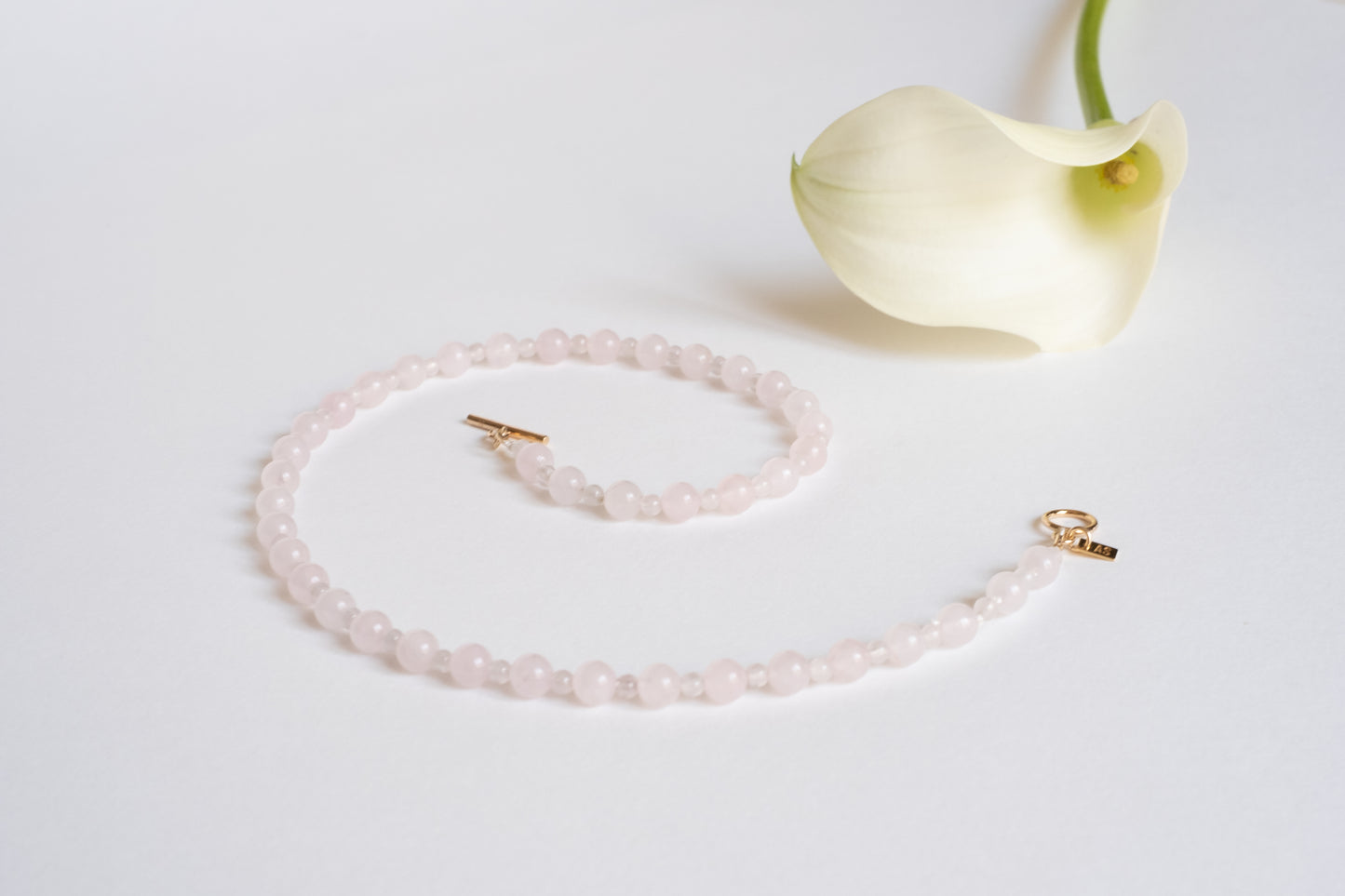 Collier perlé SWELL II - Quartz rose