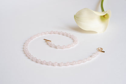 Collier perlé SWELL II - Quartz rose