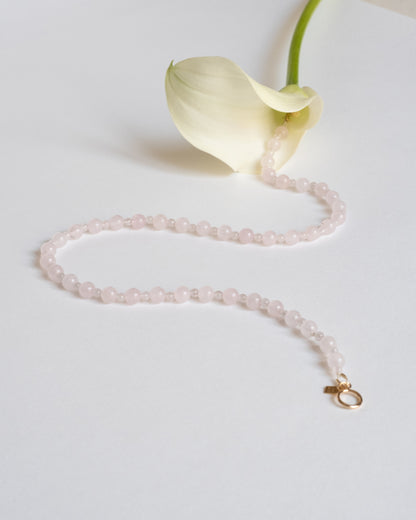 Collier perlé SWELL II - Quartz rose