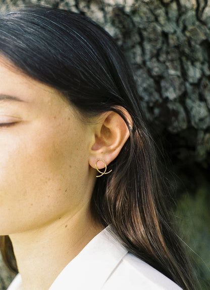 Boucles d'oreilles petites LUNA - Plaqué or