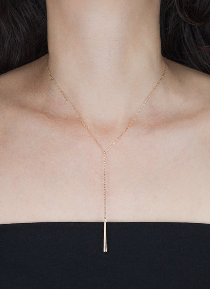 Collier pendant DROP plaqué or 18 carats – vue portée