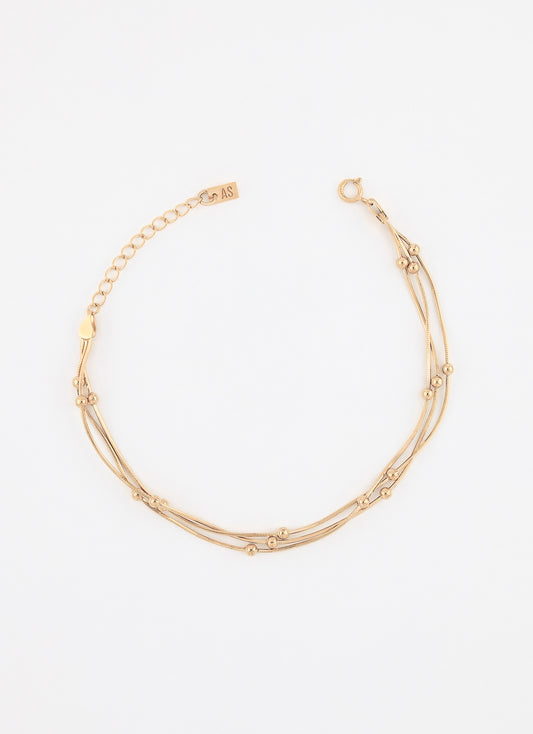 Bracelet pluriel MOON - Plaqué or