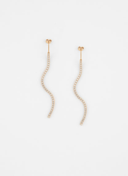 Boucles d'oreilles RIVER - Plaqué or