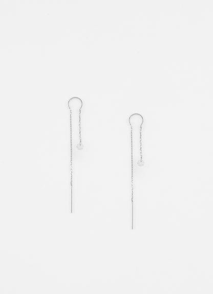 Boucles d’oreilles AQUA zircon blanc 3 mm argent 925 – vue produit