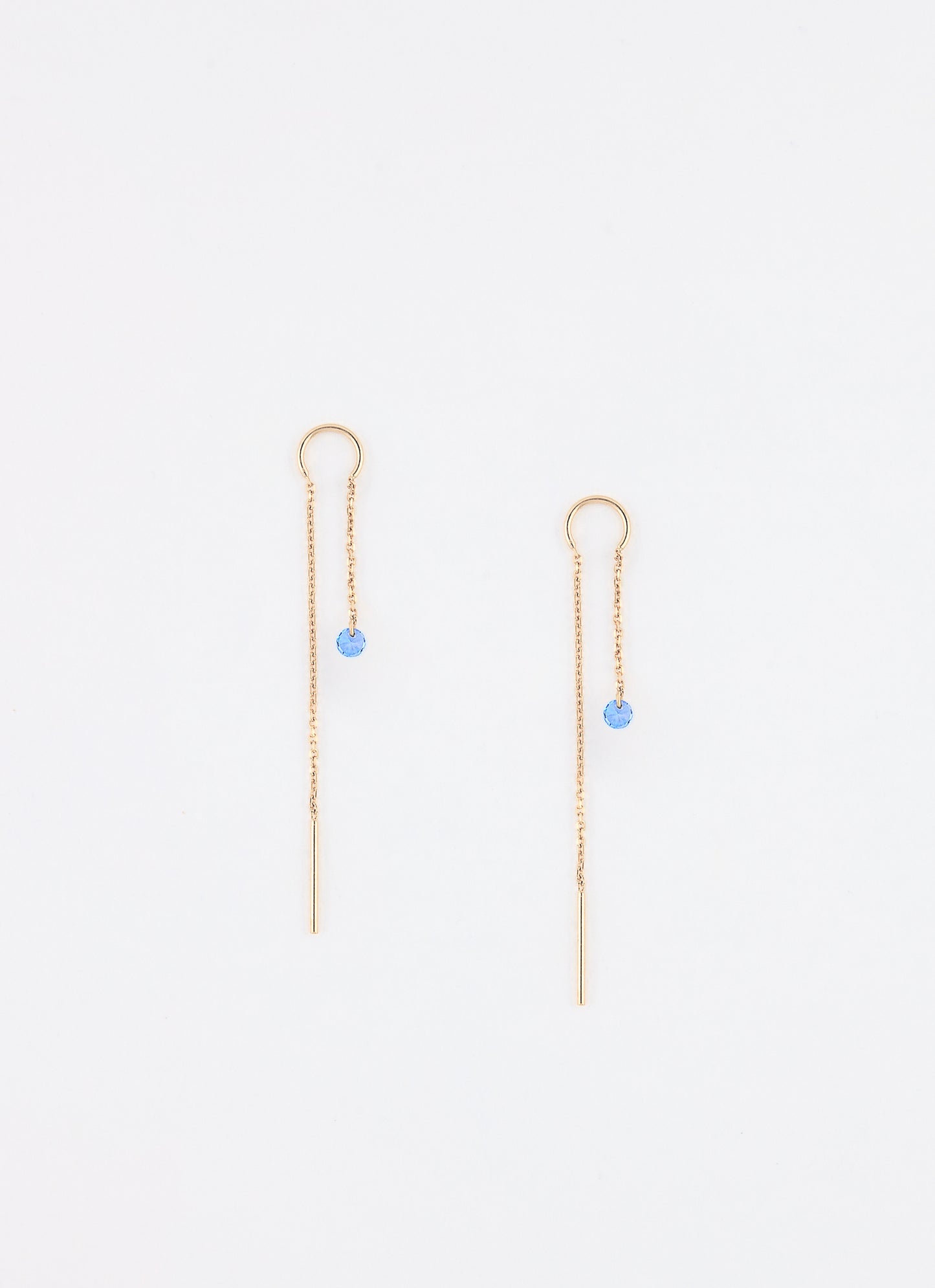 Boucles d'oreilles longues AQUA - Plaqué or