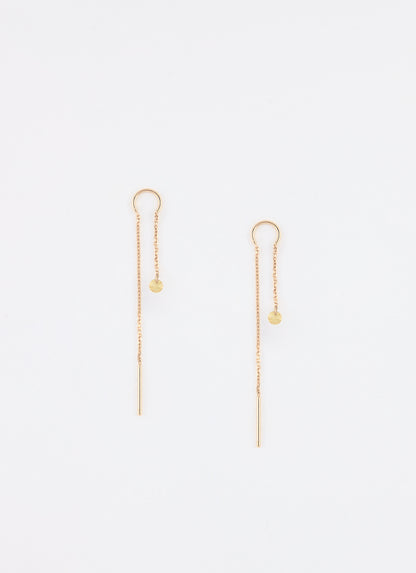 Boucles d’oreilles AQUA zircon citron 3 mm plaqué or 18 carats – vue produit