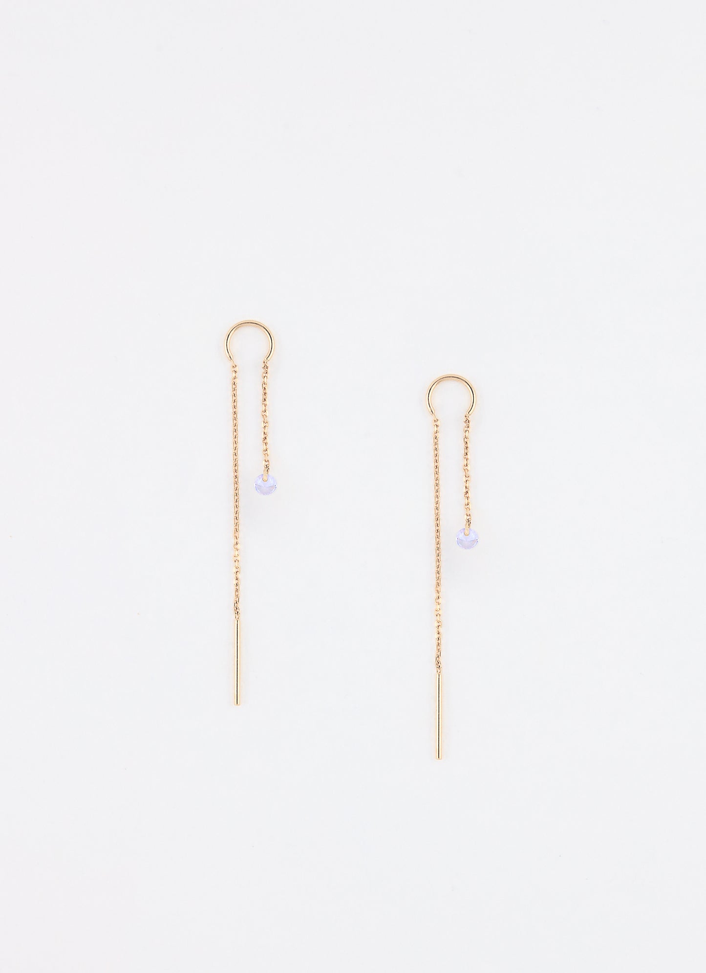 Boucles d'oreilles longues AQUA - Plaqué or