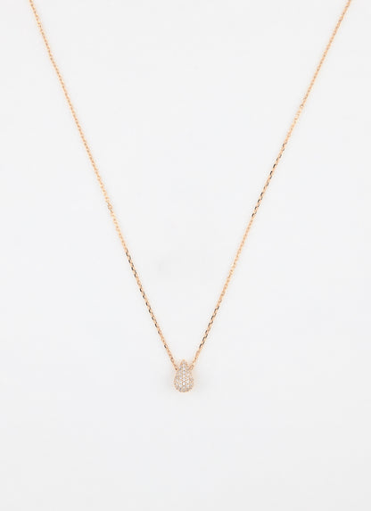 Collier DEWY oxydes de zirconium plaqué or 18 carats – vue produit