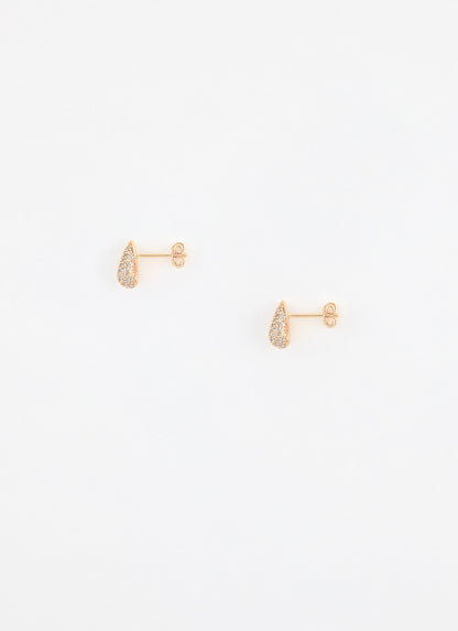 Boucles d’oreilles DEWY zircon plaqué or 18 carats – profil