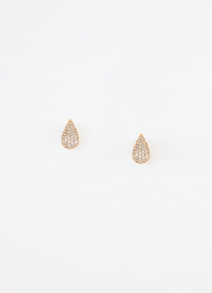 Boucles d’oreilles DEWY zircon plaqué or 18 carats – vue produit