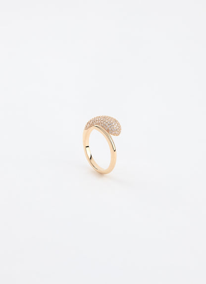 Bague DEWY plaqué or 18 carats – vue produit