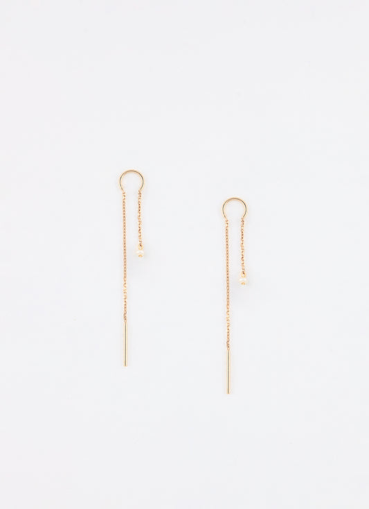 Boucles d'oreilles IVORY - Blanc - Plaqué or