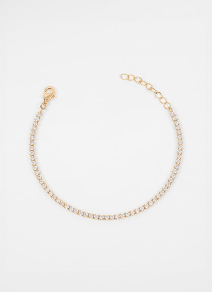 Bracelet 1 rang RIVER - Plaqué or