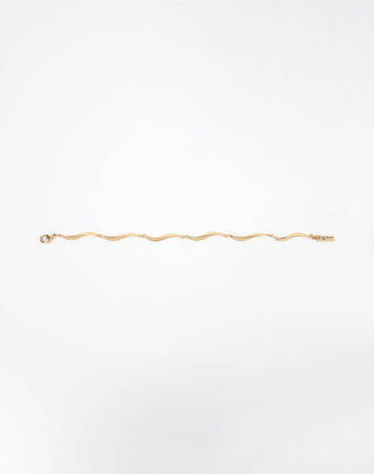 Bracelet ONDE plaqué or – vue de profil