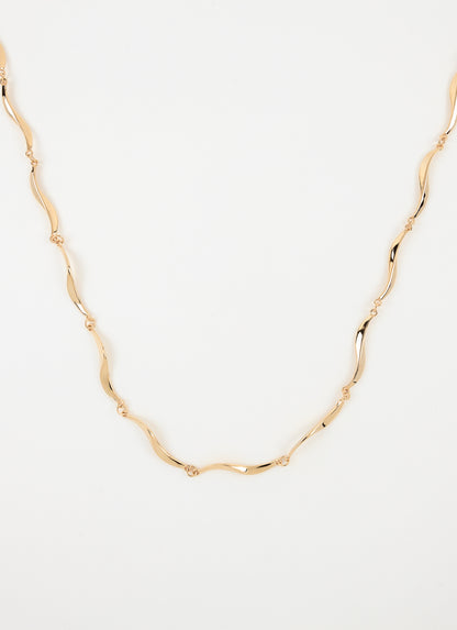 Collier ONDE plaqué or 18 carats – vue face