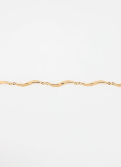Bracelet ONDE plaqué or – détail finition