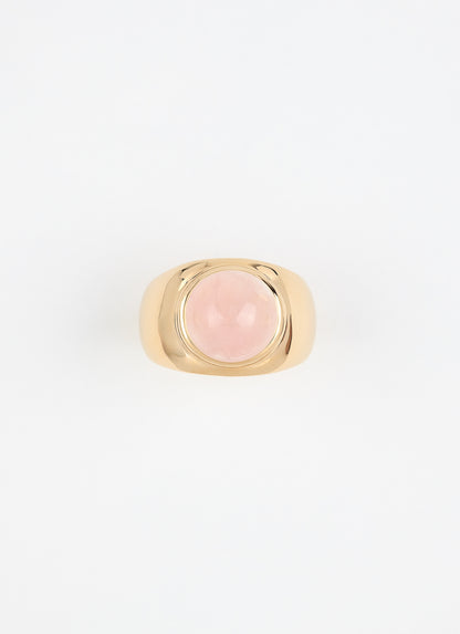 Bague DAWN plaqué or 18 carats quartz rose – détail pierre