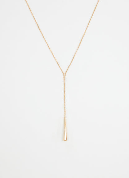 Collier pendant DROP plaqué or 18 carats – vue face