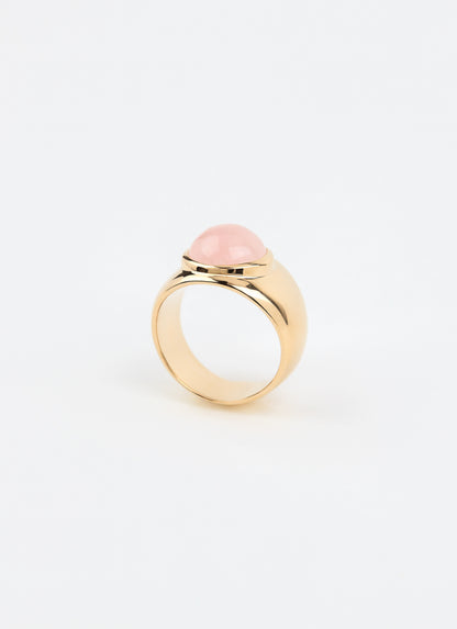 Bague DAWN plaqué or 18 carats quartz rose – vue produit