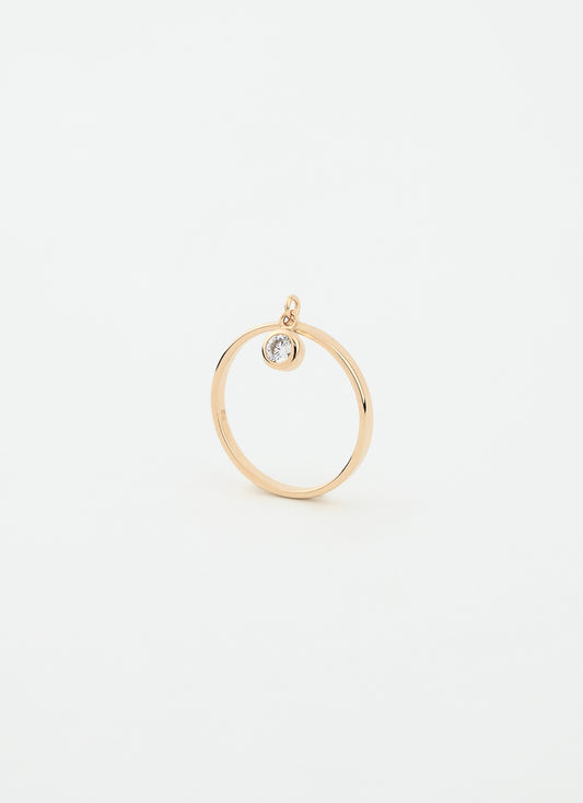 Bague pendentif ESMÉE - Plaqué or