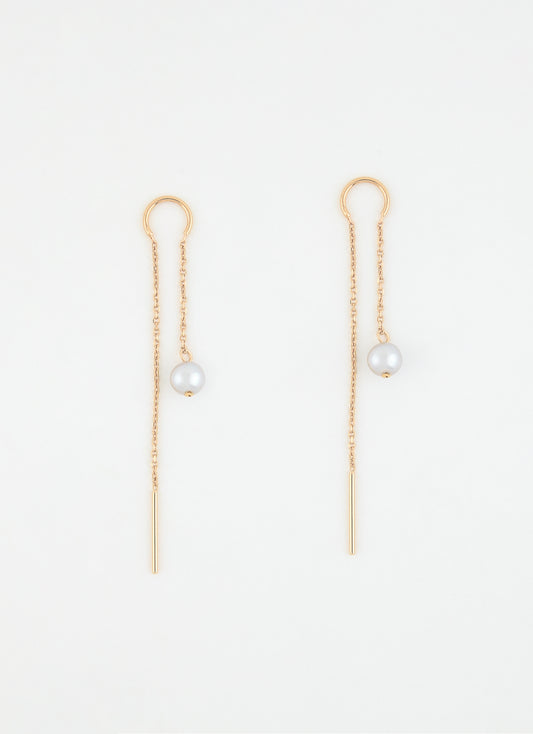 Boucles d'oreilles IVORY - Gris - Plaqué or